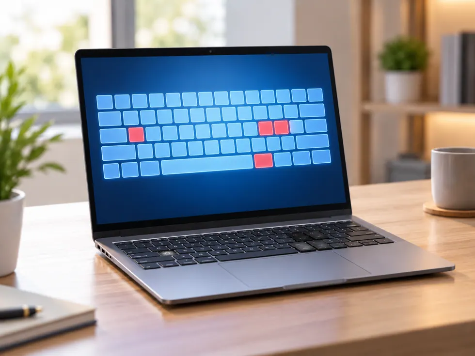 Illustration of broken or missing keycaps