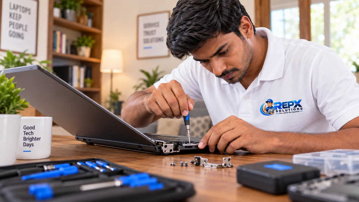 RepX laptop keyboard and hinge service